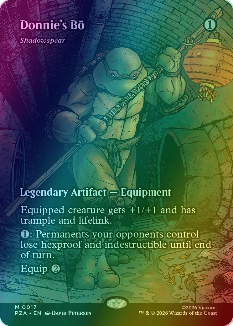Donnie's Bō - Shadowspear [17] [Borderless] [Teenage Mutant Ninja Turtles Source Material] [Foil]