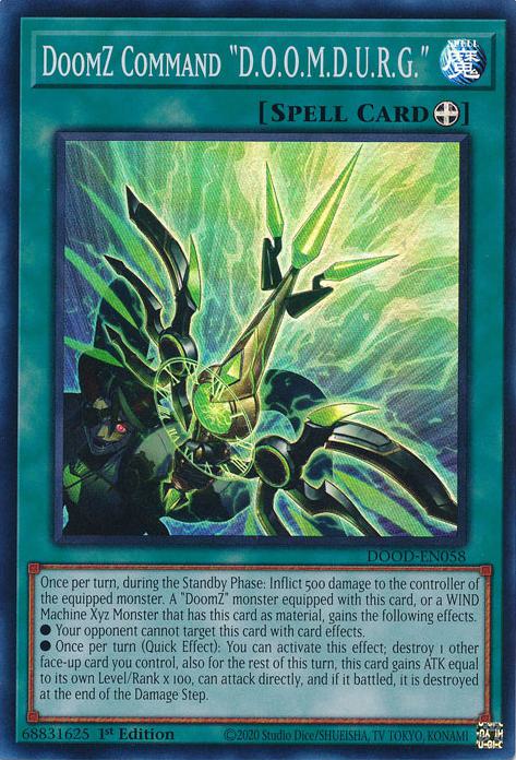 DoomZ Command "D.O.O.M.D.U.R.G." - DOOD-EN058 - Super Rare - 1st Edition