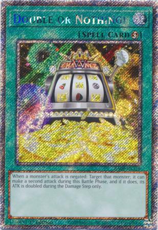 Double or Nothing! - RA04-EN156 - Platinum Secret Rare - 1st Edition