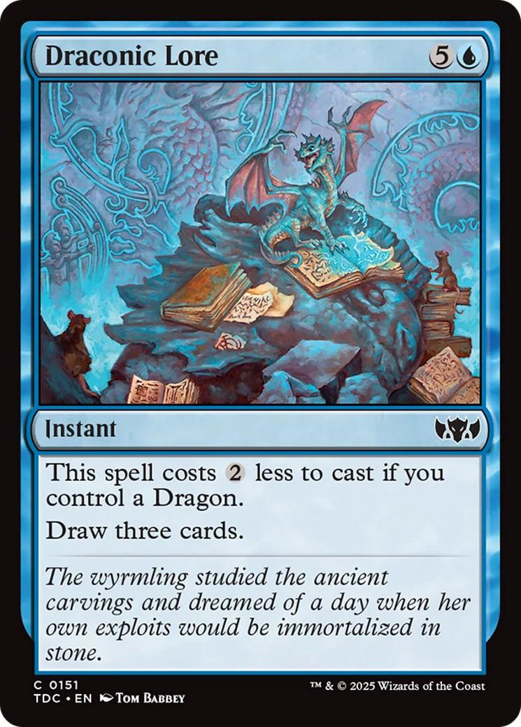 Draconic Lore [151] [Tarkir: Dragonstorm: Commander] [Non-Foil]