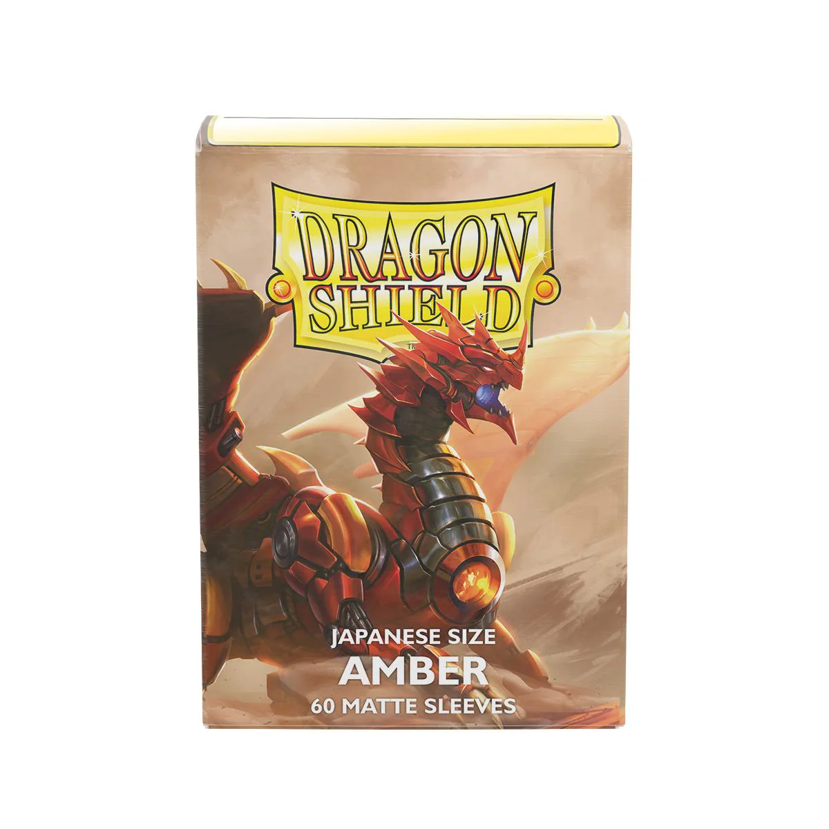 Dragon Shield Matte Sleeves - Japanese Size - 60ct - Amber