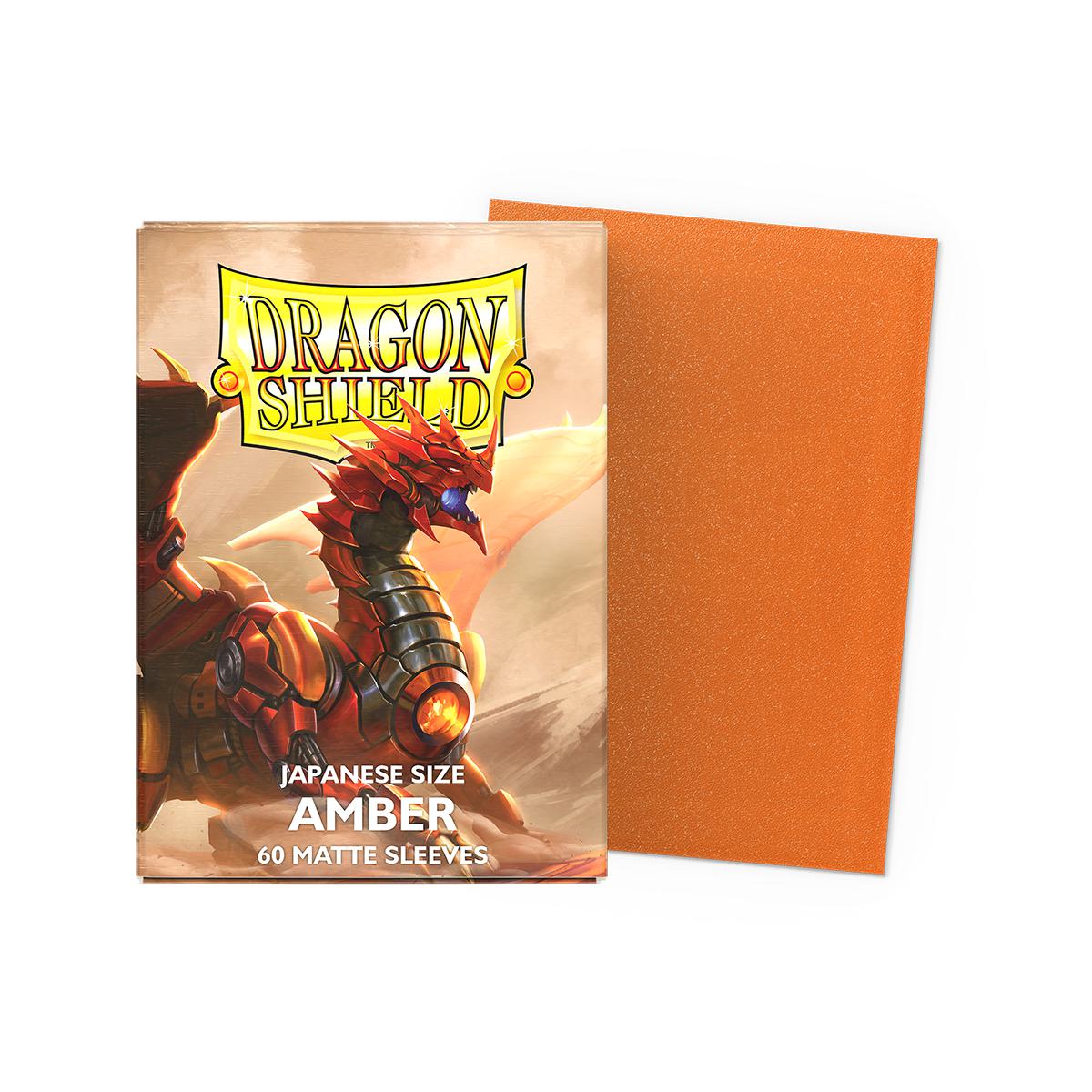 Dragon Shield Matte Sleeves - Japanese Size - 60ct - Amber - Image 2