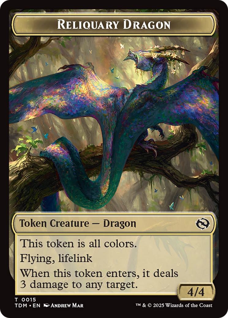 Dragon Token (11) // Reliquary Dragon Token (15) [Tarkir: Dragonstorm: Tokens] [Non-Foil] - Image 2