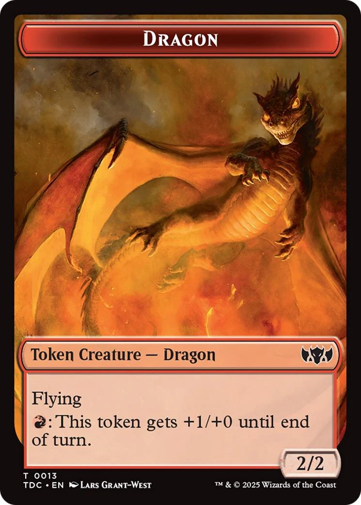 Dragon Token (13) // Dragon Egg Token (12) [Tarkir: Dragonstorm: Commander: Tokens] [Non-Foil]