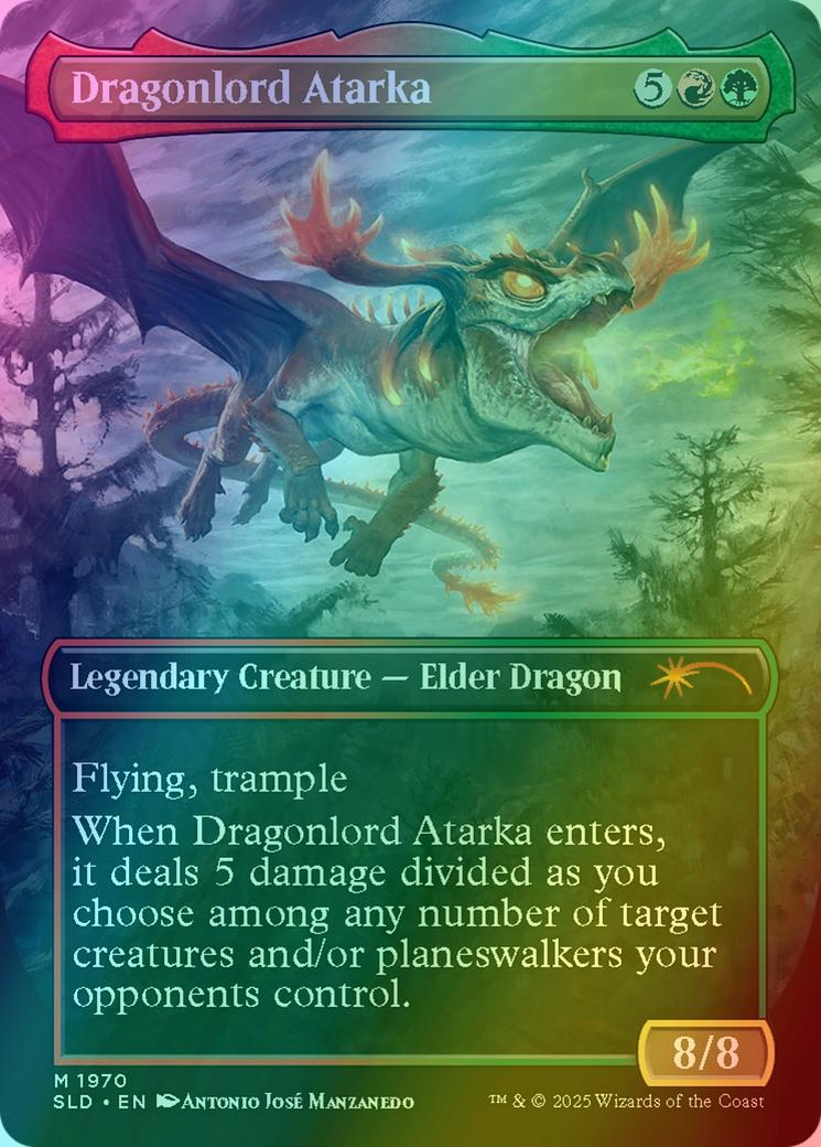 Dragonlord Atarka // Dragonlord Atarka [1970] [Borderless] [They Grow Up So Fast] [Secret Lair Drop] [Foil] - Image 2