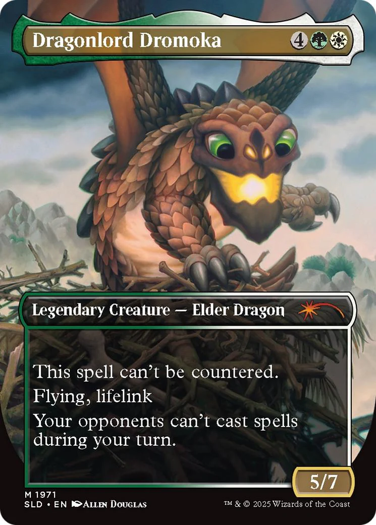 Dragonlord Dromoka // Dragonlord Dromoka [1971] [Borderless] [They Grow Up So Fast] [Secret Lair Drop] [Non-Foil] - Image 2