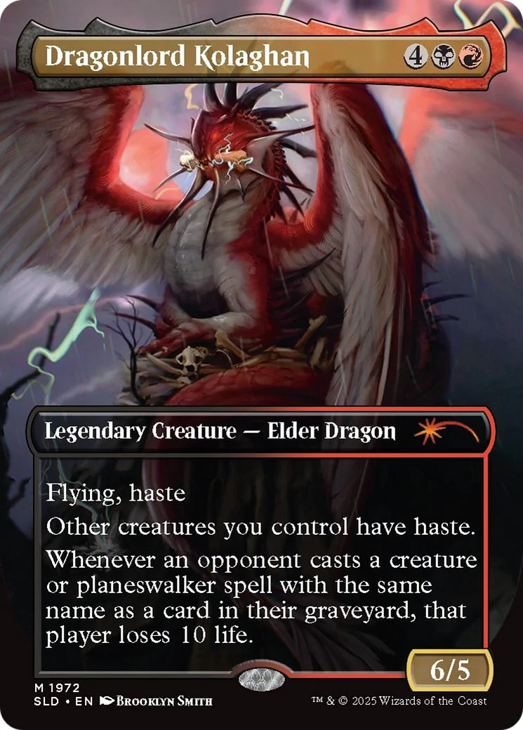 Dragonlord Kolaghan // Dragonlord Kolaghan [1972] [Borderless] [They Grow Up So Fast] [Secret Lair Drop] [Non-Foil] - Image 2