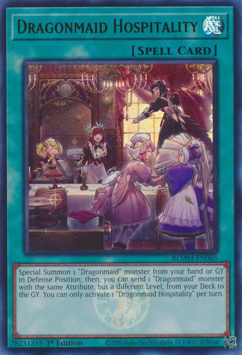 Dragonmaid Hospitality - BLMM-EN065 - Ultra Rare - 1st Edition