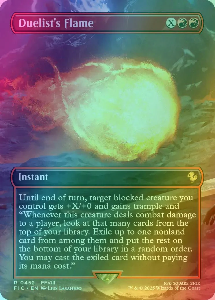 Duelist's Flame [452] [Borderless] [Scene] [FINAL FANTASY: Commander] [Foil]