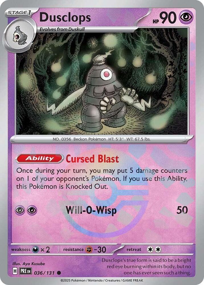 Dusclops - Poké Ball Pattern - 036/131 - Common [sv085-036] [Reverse Holo]