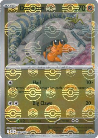 Dwebble - Poké Ball Pattern - 051/086 - Common [sv105b-051] [Reverse Holo]
