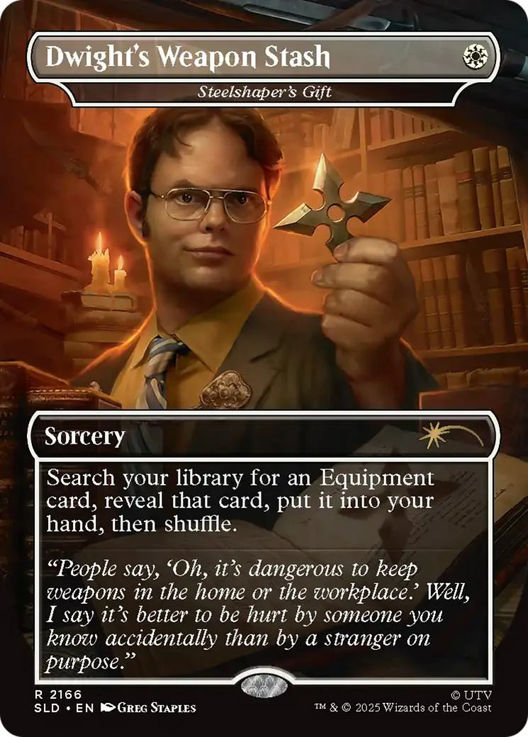 Dwight's Weapon Stash - Steelshaper's Gift [2166] [Borderless] [The Office: Dwight's Destiny] [Secret Lair Drop] [Non-Foil]