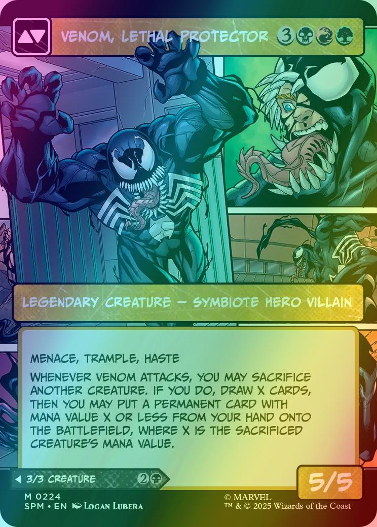 Eddie Brock // Venom, Lethal Protector [224] [Borderless] [Panel] [Marvel's Spider-Man] [Foil] - Image 2