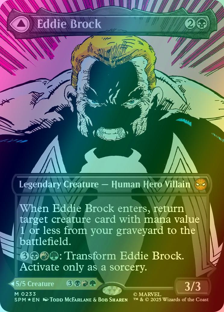 Eddie Brock // Venom, Lethal Protector [233] [Borderless] [Classic Comic] [Marvel's Spider-Man] [Foil]