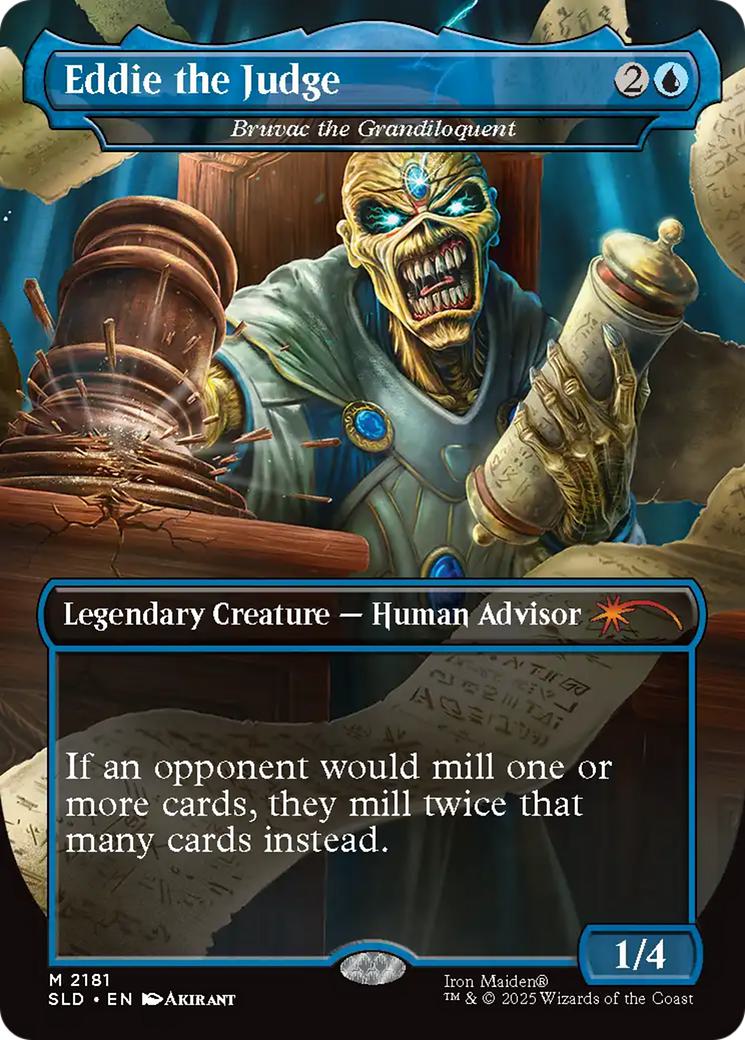 Eddie the Judge - Bruvac the Grandiloquent [2181] [Borderless] [Iron Maiden: Eddie Unchained] [Secret Lair Drop] [Non-Foil]