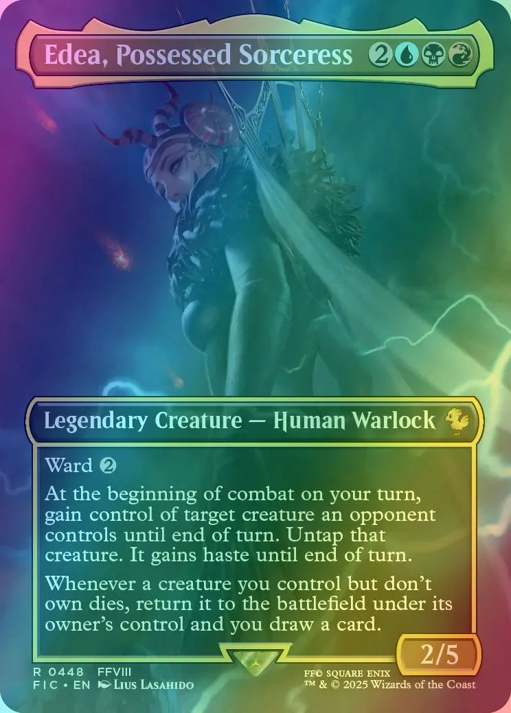 Edea, Possessed Sorceress [448] [Borderless] [Scene] [FINAL FANTASY: Commander] [Foil]