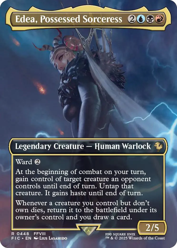 Edea, Possessed Sorceress [448] [Borderless] [Scene] [FINAL FANTASY: Commander] [Non-Foil]
