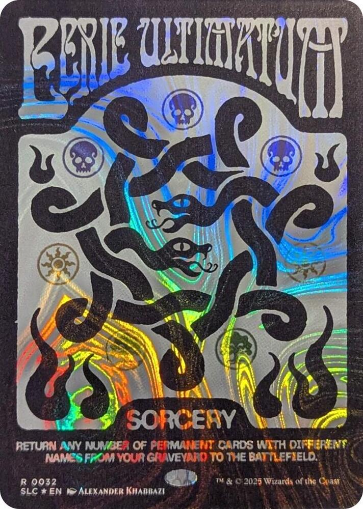 Eerie Ultimatum [0032] [Borderless] [Encyclopedia of Magic] [Secret Lair Countdown] [Halo Foil]
