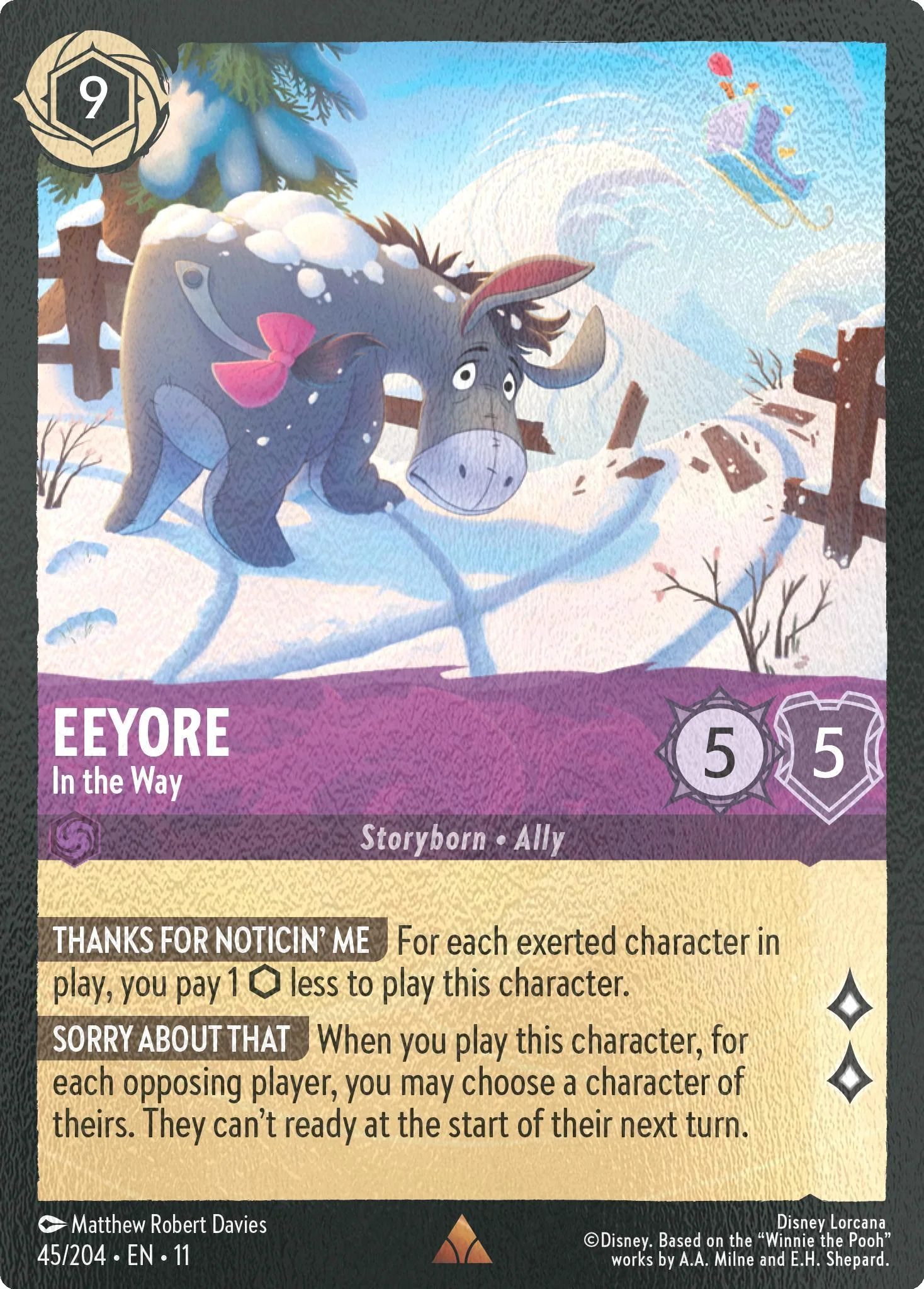 Eeyore - In the Way - 45/204 [Winterspell] [Cold Foil]