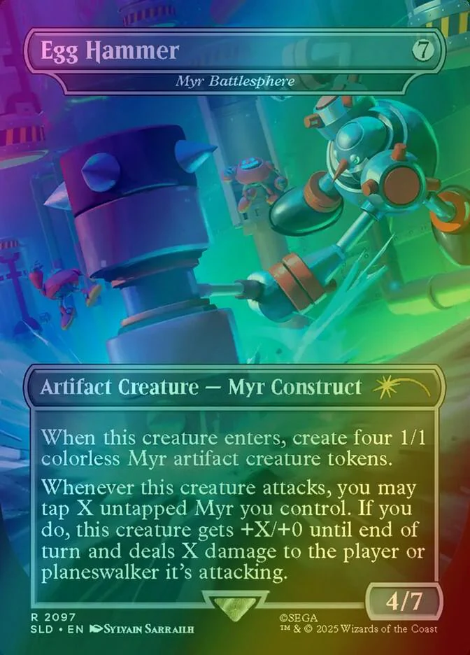 Egg Hammer - Myr Battlesphere [2097] [Borderless] [Secret Lair X Sonic: Turbo Gear] [Secret Lair Drop] [Foil]