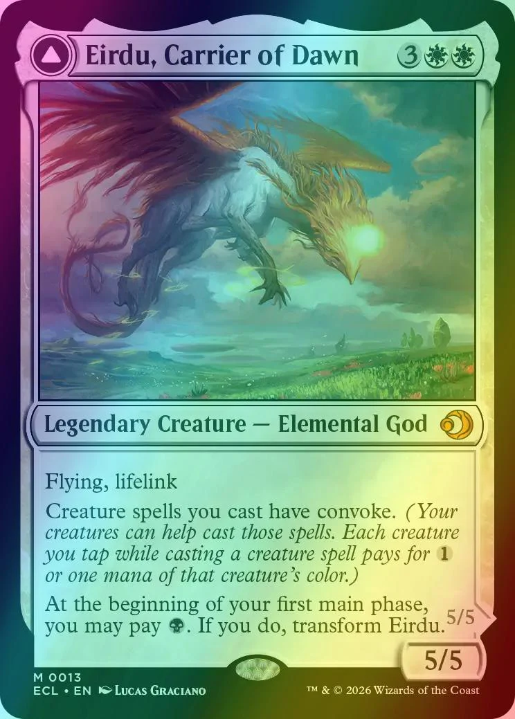 Eirdu, Carrier of Dawn // Isilu, Carrier of Twillight [13] [Lorwyn Eclipsed] [Foil]