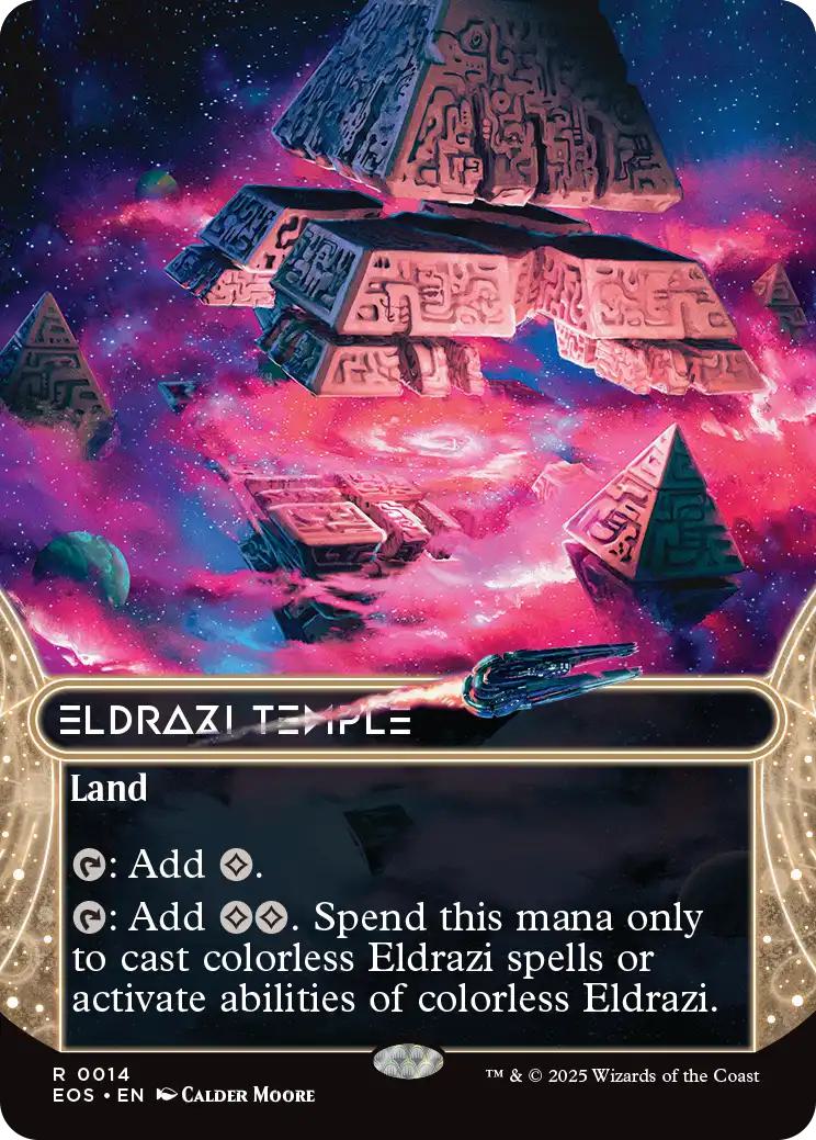 Eldrazi Temple [14] [Borderless] [Edge of Eternities: Stellar Sights] [Non-Foil]