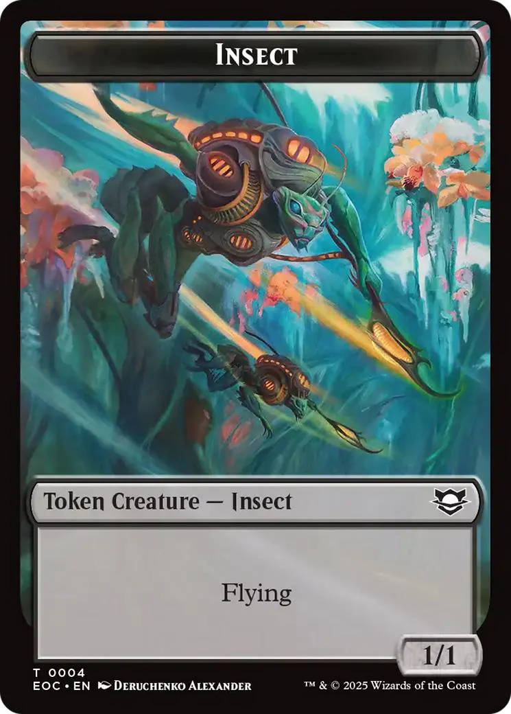 Golem Token (13) // Insect Token (04) [Edge of Eternities: Commander: Tokens] [Non-Foil] - Image 2