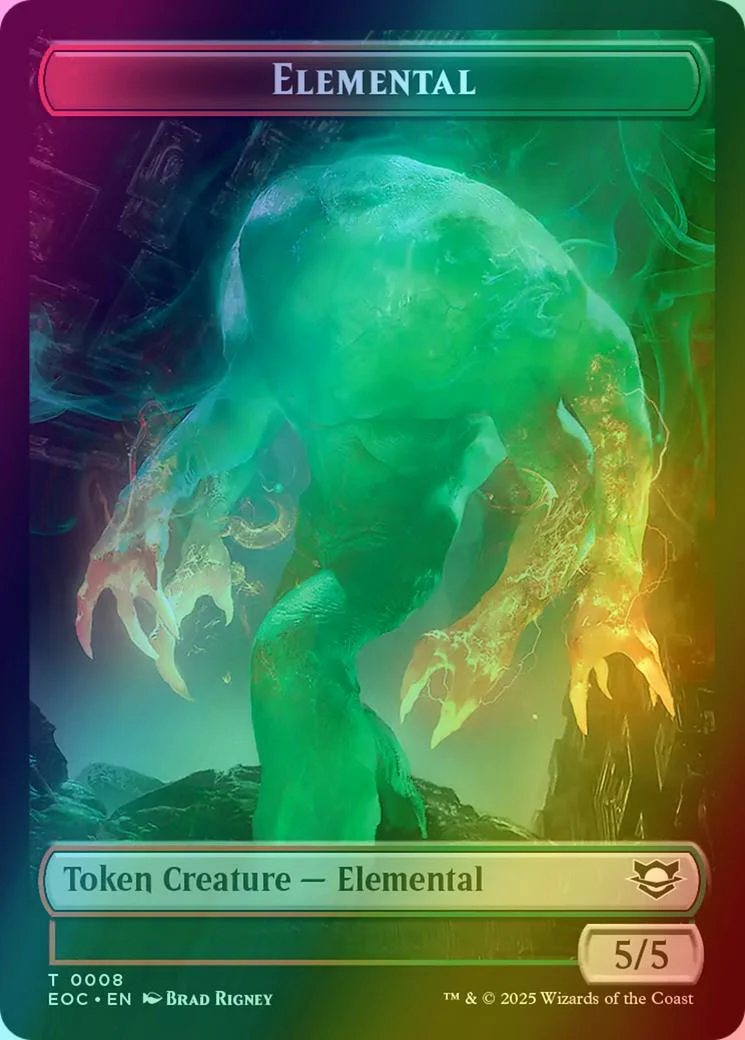 Elemental Token (08) // Gnome Token (11) [Edge of Eternities: Commander: Tokens] [Foil]