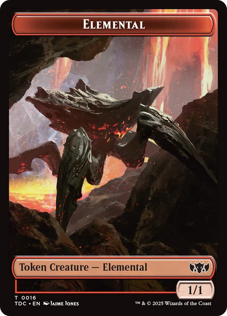Elemental Token (16) // Gold Token (29) [Tarkir: Dragonstorm: Commander: Tokens] [Non-Foil]