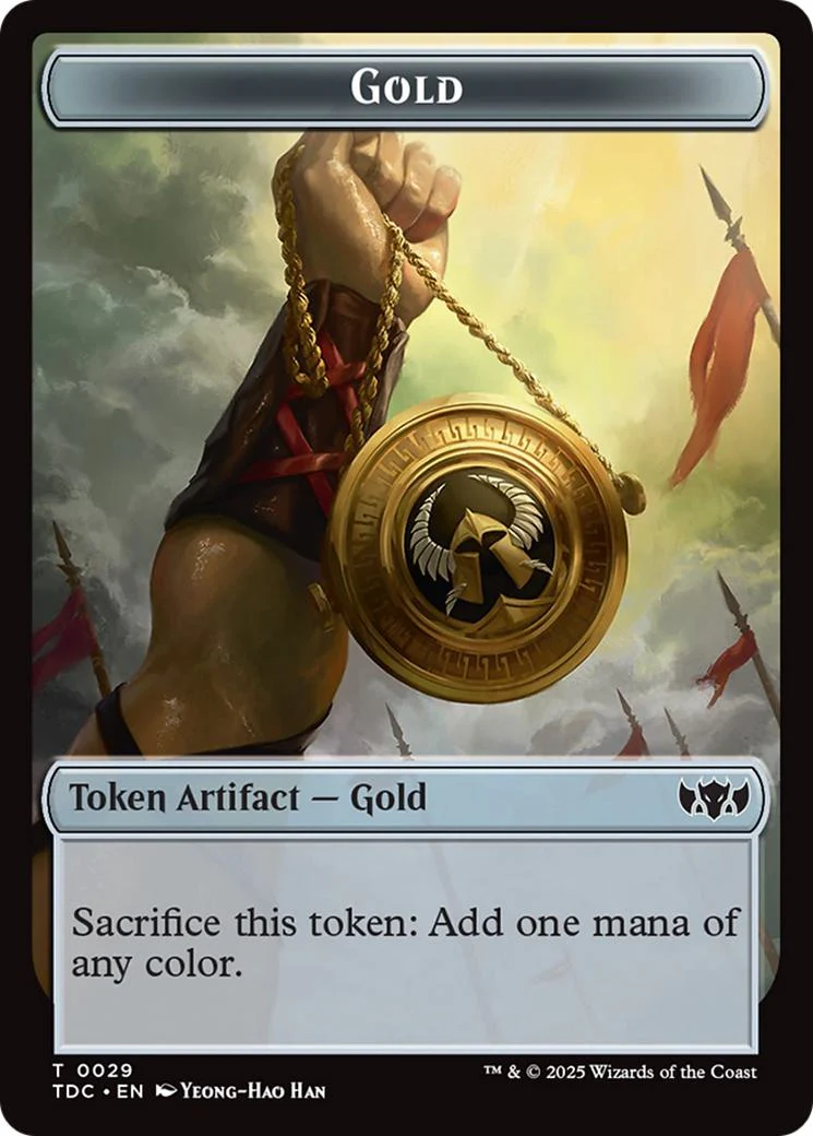 Elemental Token (16) // Gold Token (29) [Tarkir: Dragonstorm: Commander: Tokens] [Non-Foil] - Image 2