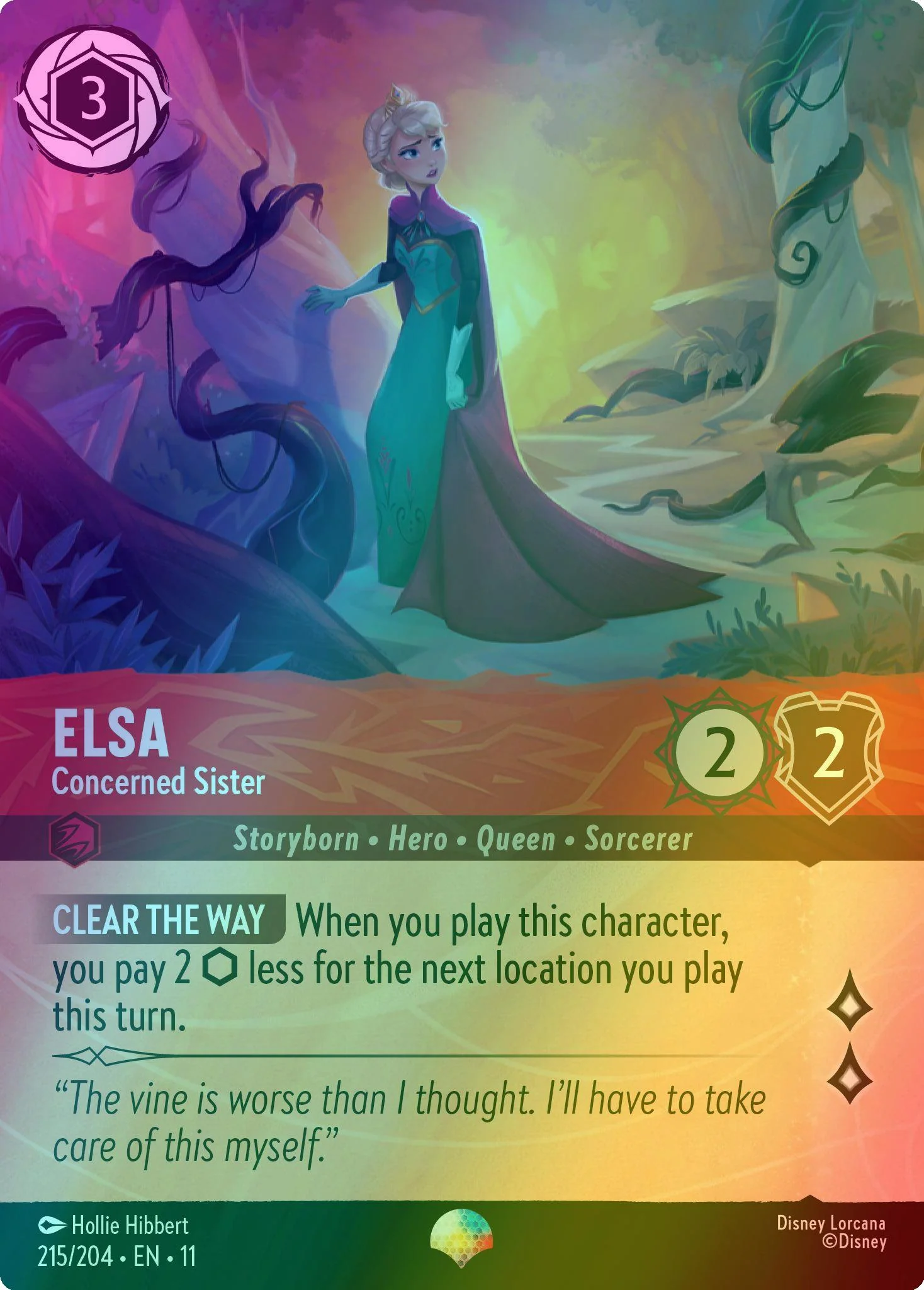 Elsa - Concerned Sister (Epic) - 215/204 [Winterspell] [Holofoil]