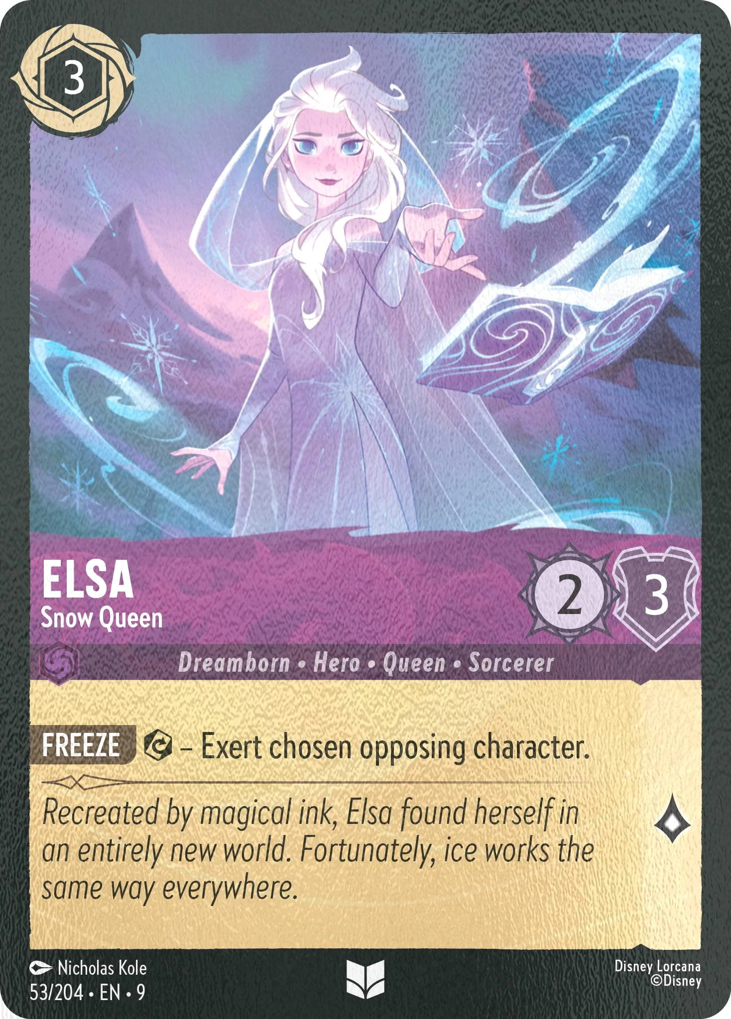 Elsa - Snow Queen - 53/204 [Fabled] [Cold Foil]