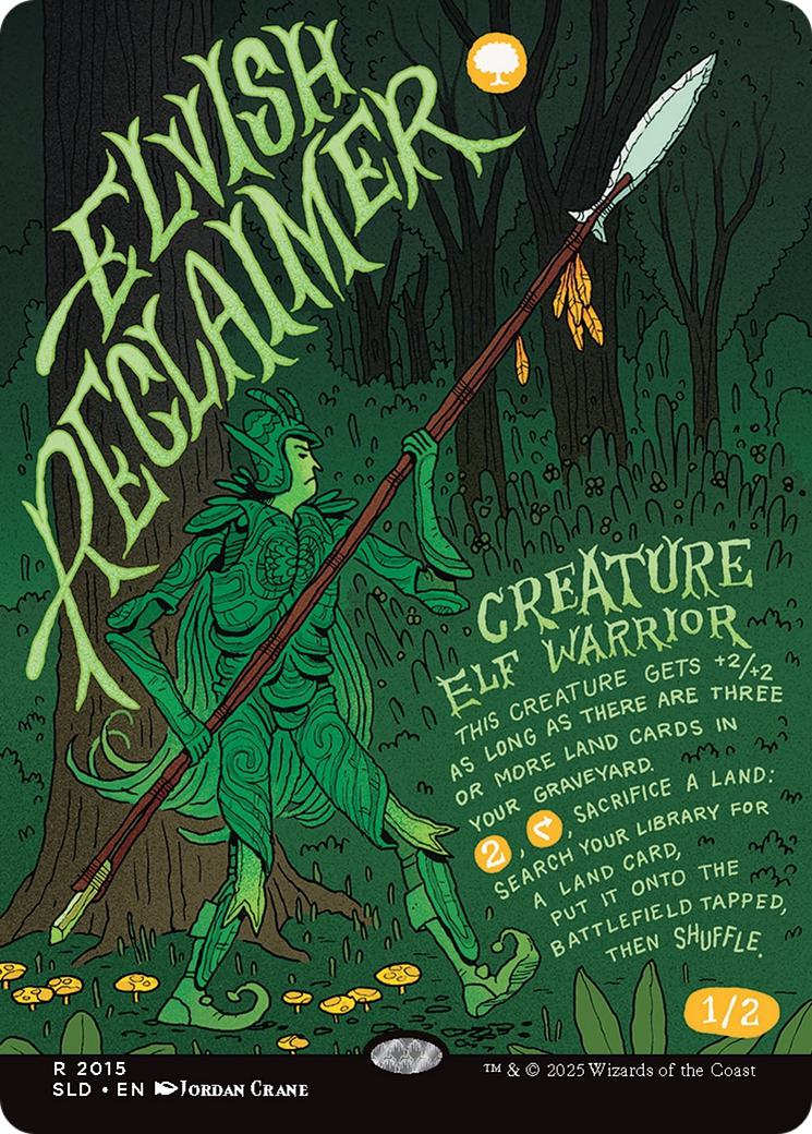 Elvish Reclaimer [2015] [Borderless] [Garden Buds] [Secret Lair Drop] [Non-Foil]