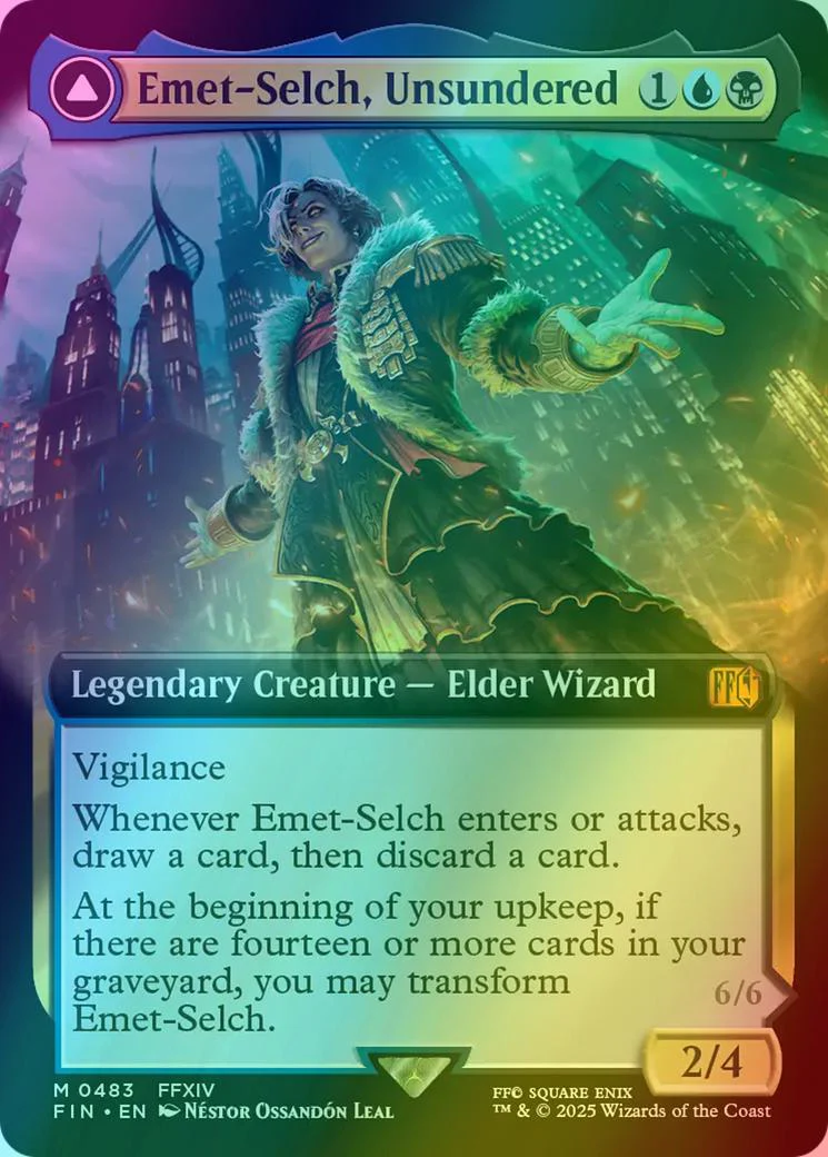 Emet-Selch, Unsundered // Hades, Sorcerer of Eld [483] [Extended Art] [FINAL FANTASY] [Foil]