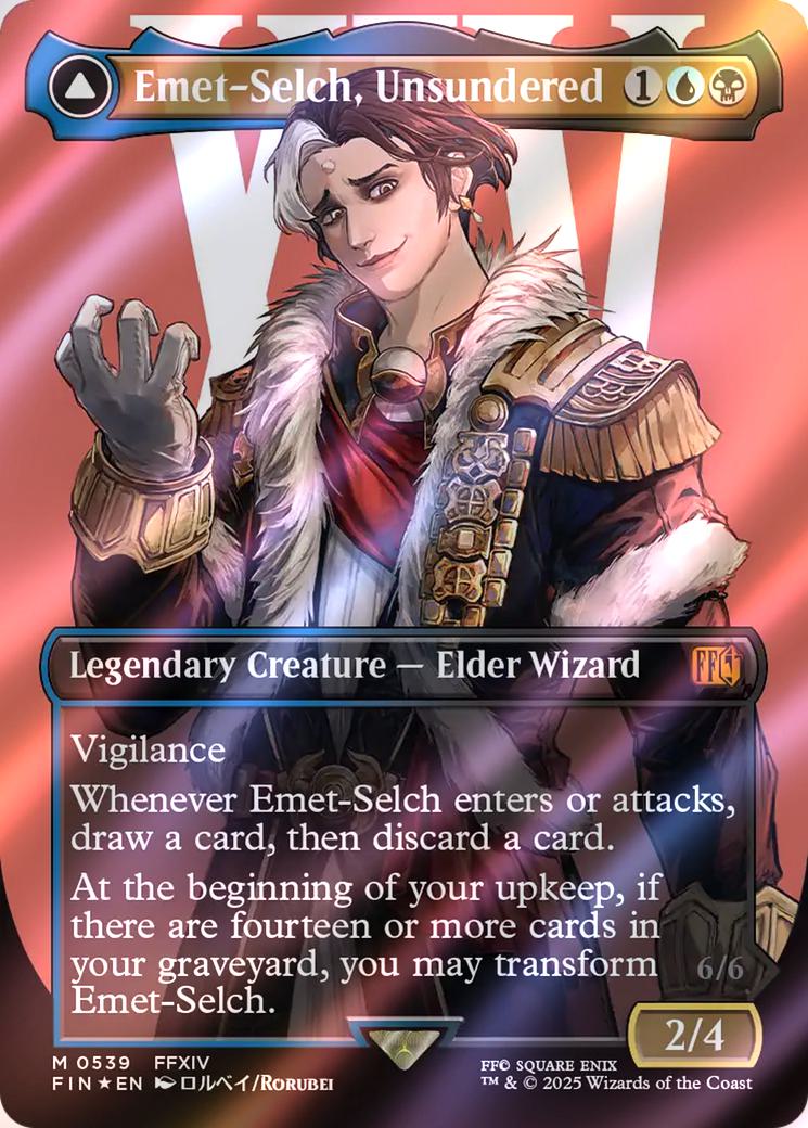 Emet-Selch, Unsundered // Hades, Sorcerer of Eld [539] [Borderless] [Character] [FINAL FANTASY] [Surge Foil]