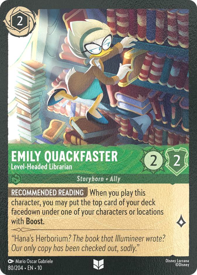 Emily Quackfaster - Level-Headed Librarian - 80/204 [Whispers in the Well] [Cold Foil]