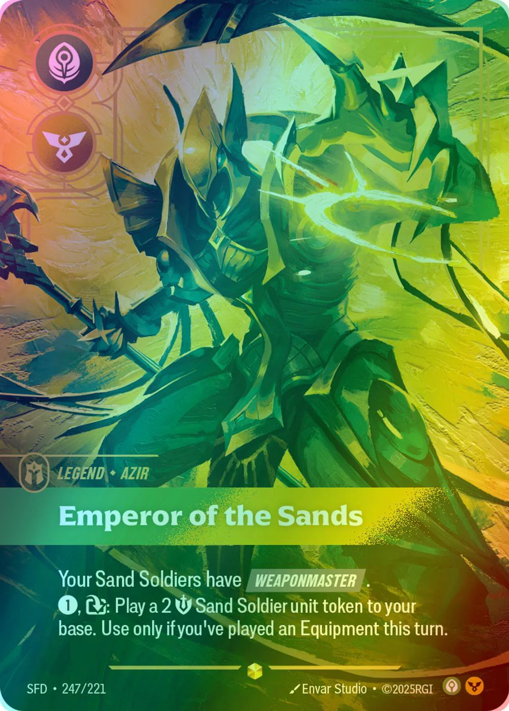 Emperor of the Sands (Azir) (Overnumbered) - 247/221 [Spiritforged] [Foil]