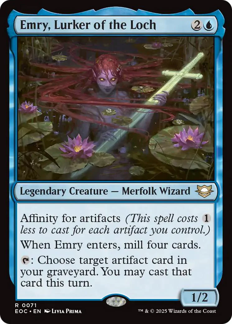 Emry, Lurker of the Loch [71] [Edge of Eternities: Commander] [Non-Foil]