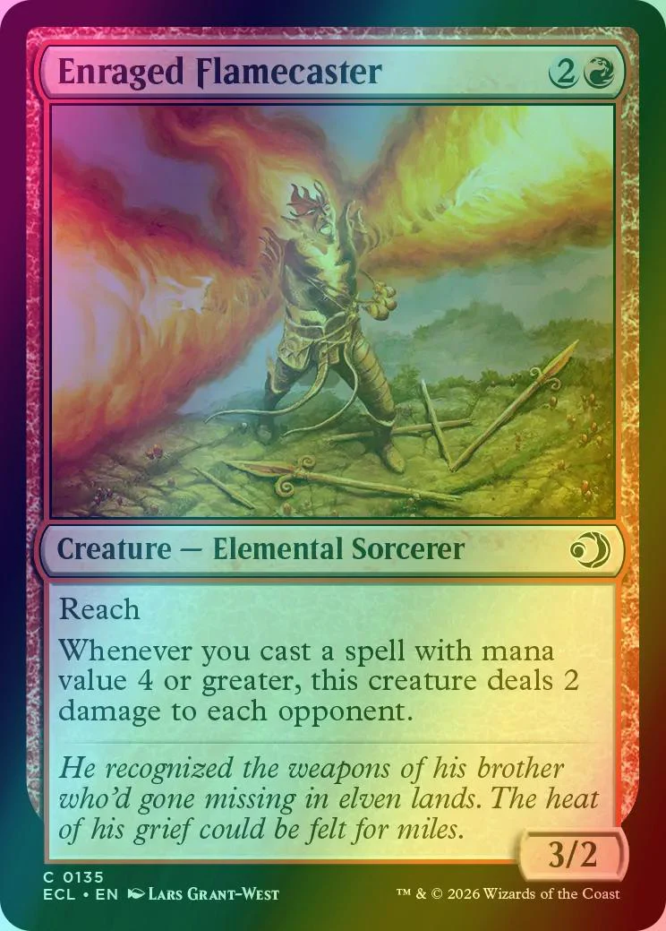 Enraged Flamecaster [135] [Lorwyn Eclipsed] [Foil]