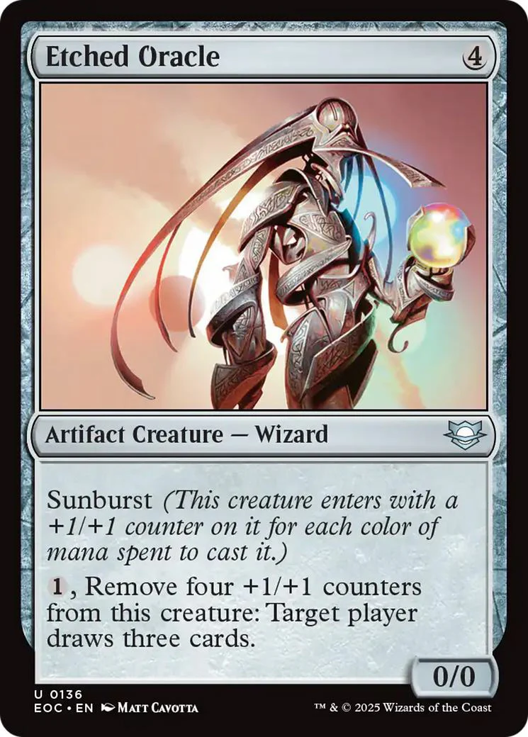 Etched Oracle [136] [Edge of Eternities: Commander] [Non-Foil]