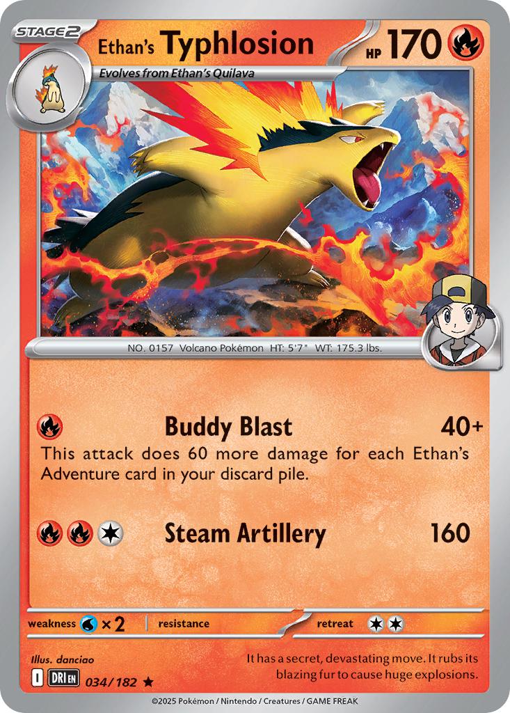 Ethan's Typhlosion - 034/182 - Rare [sv10-034] [Holo]