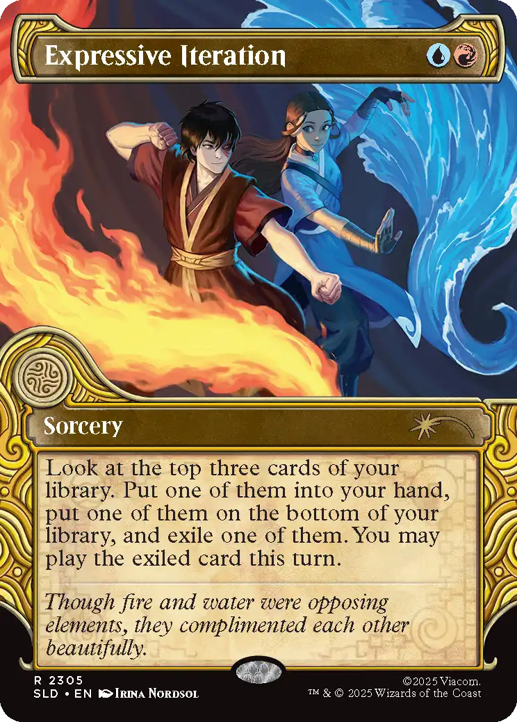 Expressive Iteration [2305] [Elemental Frame] [One with the Elements] [Secret Lair Drop] [Non-Foil]