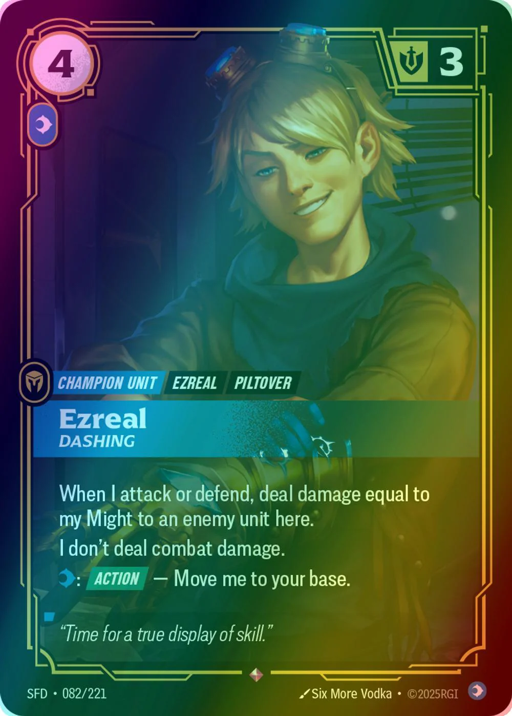 Ezreal - Dashing - 082/221 [Spiritforged] [Foil]