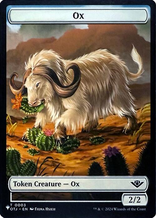 Faerie Rogue Token (11) // Ox Token (03) [WOC/OTJ Set Symbol] [The List: Tokens] [Non-Foil] - Image 2