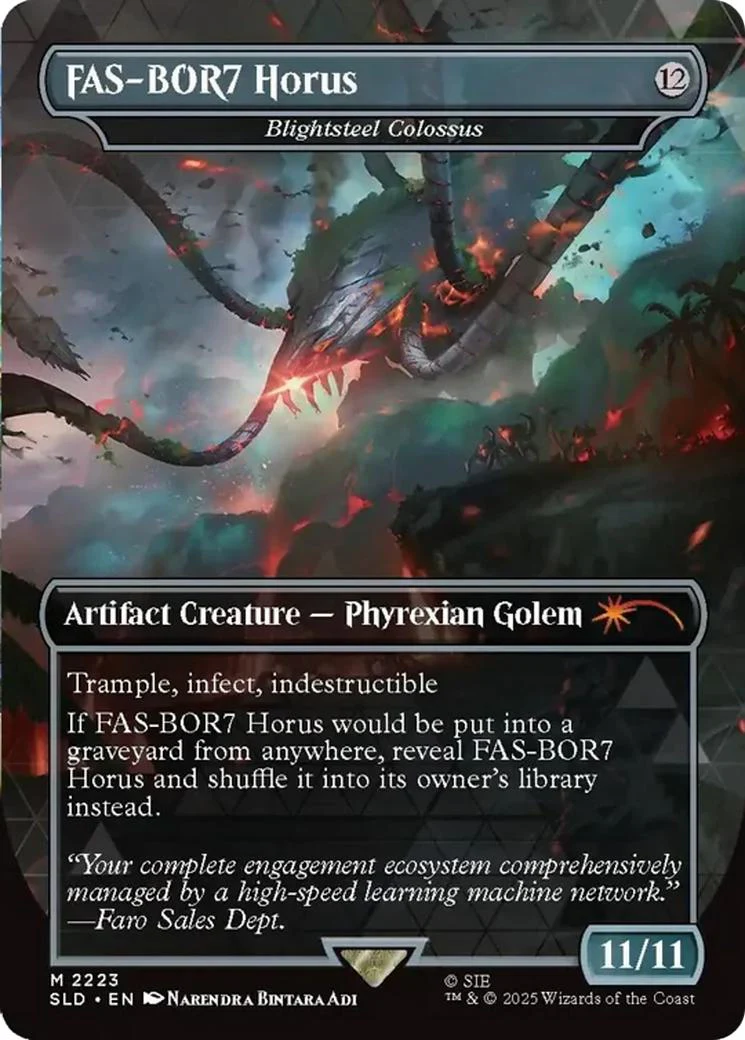 FAS-BOR7 Horus - Blightsteel Colossus [2223] [Borderless] [Horizon: Into the Forbidden West] [Secret Lair Drop] [Non-Foil]