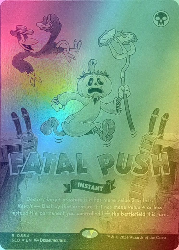 Fatal Push [0884] [Borderless] [Grayscale] [Twisted Toons] [Secret Lair Drop] [Foil]