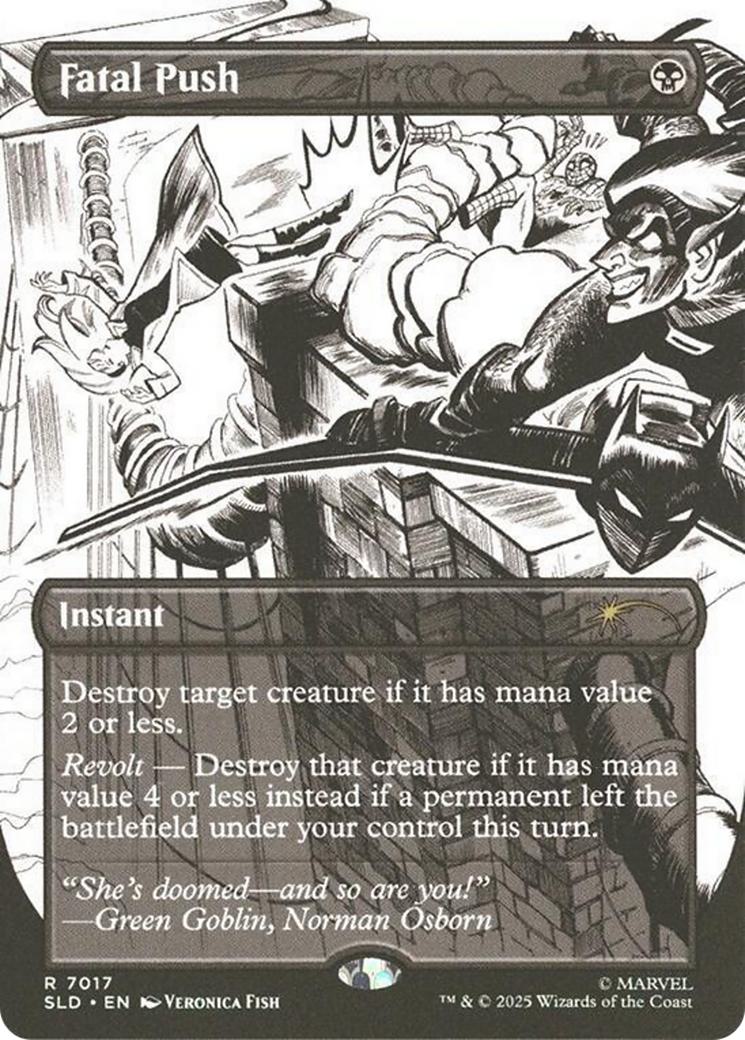 Fatal Push [7017] [Borderless] [Inks] [Marvel's Spider-Man: Bonus Cards] [Secret Lair Drop] [Non-Foil]