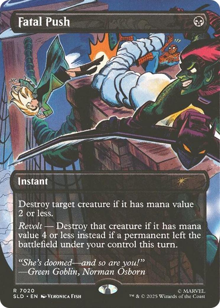 Fatal Push [7020] [Borderless] [Colours] [Marvel's Spider-Man: Bonus Cards] [Secret Lair Drop] [Non-Foil]