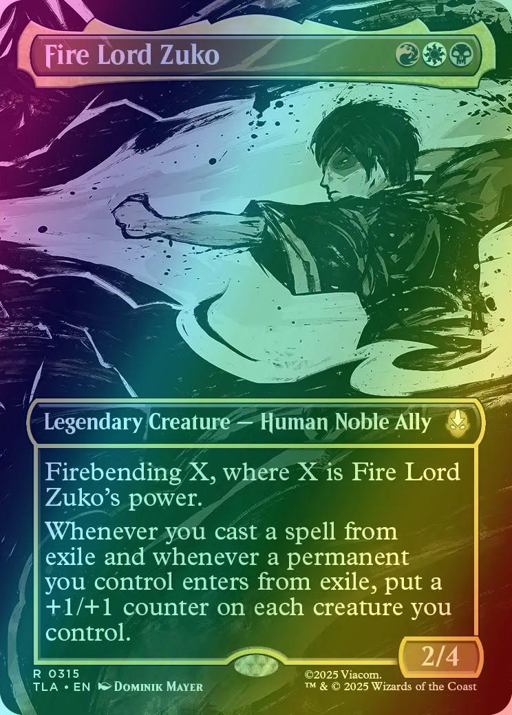 Fire Lord Zuko [315] [Borderless] [Scene] [Avatar: The Last Airbender] [Foil]