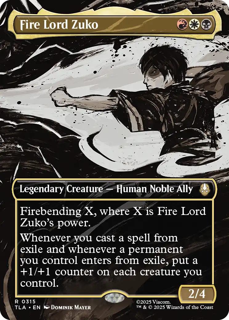 Fire Lord Zuko [315] [Borderless] [Scene] [Avatar: The Last Airbender] [Non-Foil]